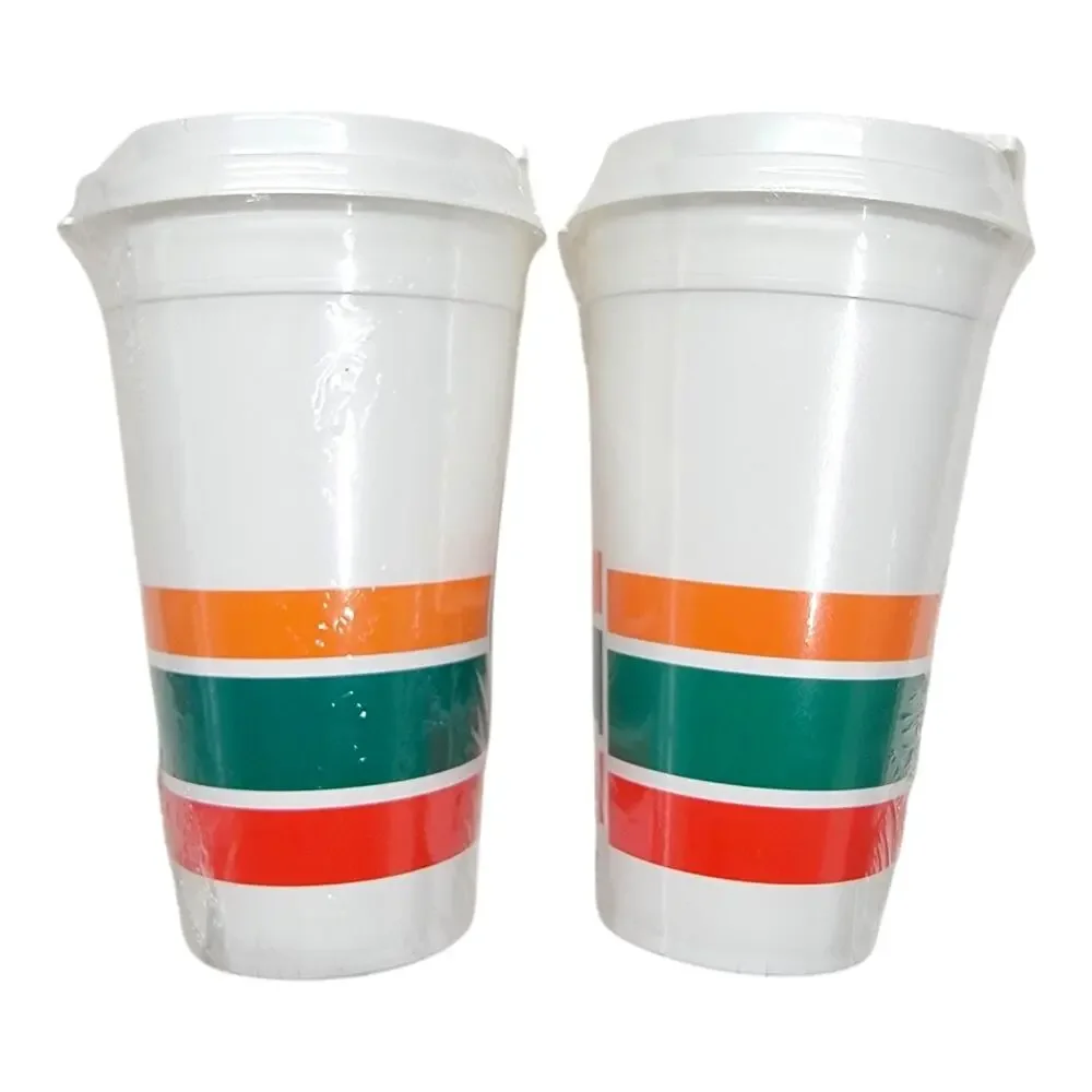 7-Eleven OG To-Go Reusable Coffee 16oz Tumbler Cup Travel Mug 2 Pack Sealed USA